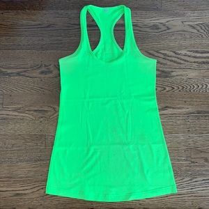 Lululemon cool racerback tank top - neon green